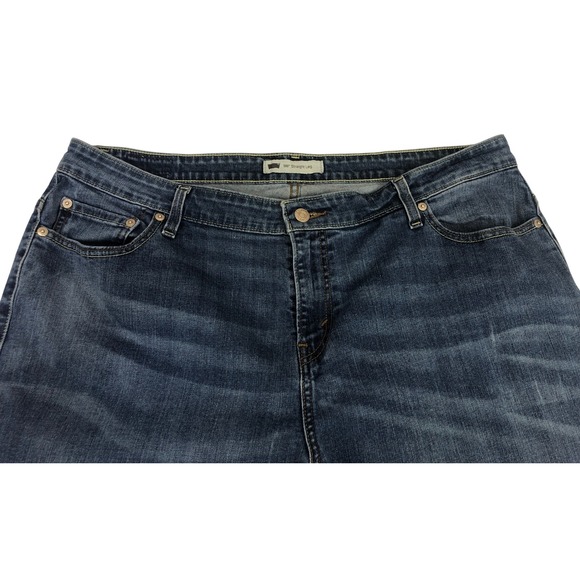 Levis 580 Straight Leg Jeans Womens 20W M Medium Wash Blue Mid Rise Denim 35x32 - Picture 6 of 10
